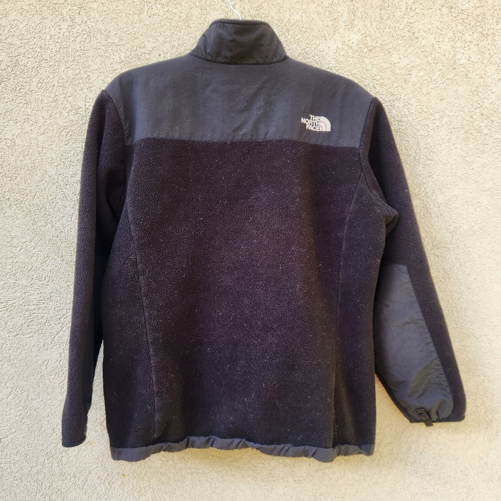 THE NORTH FACE Girls Jacket XL Black Fleece Softshell Full Zip Denali - Picture 2 of 13